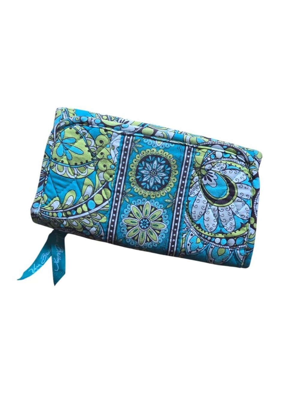Vera Bradley Hook & Loop Trifold Wallet Retired Peacock Print Spring 2007